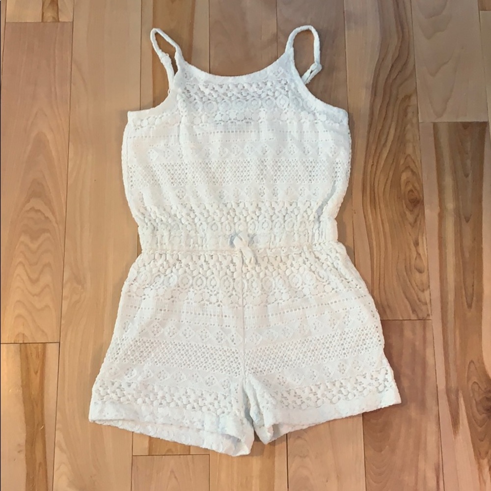 white gap kids lace romper